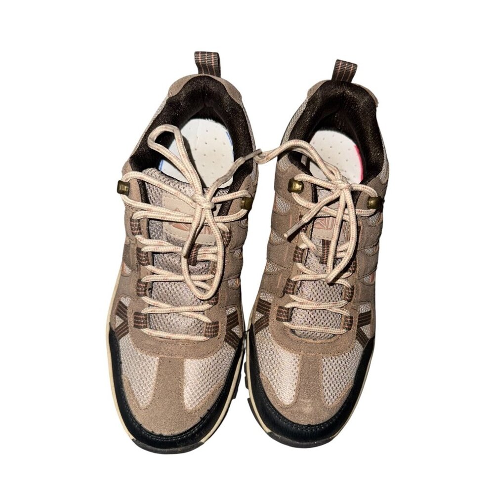 Denali Mens Hiking Shoes Size 9 US Beige/Brown Mesh Upper Comfortable Trail Snea